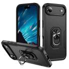 For iPhone 17 Air Pioneer Armor Heavy Duty PC + TPU Phone Case with Holder(Black) - 1
