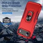 For iPhone 17 Air Pioneer Armor Heavy Duty PC + TPU Phone Case with Holder(Red+Rose Red) - 2