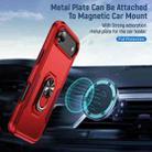 For iPhone 17 Air Pioneer Armor Heavy Duty PC + TPU Phone Case with Holder(Red+Rose Red) - 3