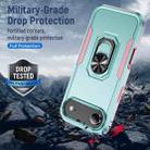 For iPhone 17 Air Pioneer Armor Heavy Duty PC + TPU Phone Case with Holder(Green+Pink) - 2