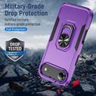 For iPhone 17 Air Pioneer Armor Heavy Duty PC + TPU Phone Case with Holder(Purple+Black) - 2