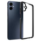 For Samsung Galaxy A06 5G Frosted TPU + Transparent PC Phone Case(Black) - 1