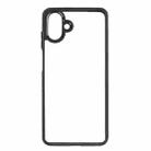 For Samsung Galaxy A07 4G Frosted TPU + Transparent PC Phone Case(Black) - 2