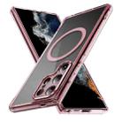 For Samsung Galaxy S24 Ultra 5G Airbag Magsafe PC Hybrid TPU Phone Case(Clear Pink) - 1