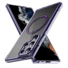 For Samsung Galaxy S24 Ultra 5G Airbag Magsafe PC Hybrid TPU Phone Case(Clear Purple) - 1