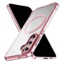 For Samsung Galaxy S24 5G Airbag Magsafe PC Hybrid TPU Phone Case(Clear Pink) - 1