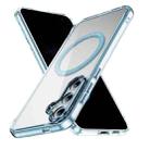 For Samsung Galaxy S24 5G Airbag Magsafe PC Hybrid TPU Phone Case(Clear Blue) - 1