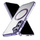 For Samsung Galaxy S24 5G Airbag Magsafe PC Hybrid TPU Phone Case(Clear Purple) - 1