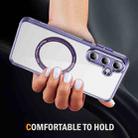 For Samsung Galaxy S24 5G Airbag Magsafe PC Hybrid TPU Phone Case(Clear Purple) - 3