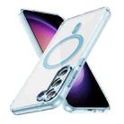 For Samsung Galaxy S23 5G Airbag Magsafe PC Hybrid TPU Phone Case(Clear Blue) - 1