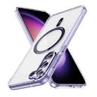 For Samsung Galaxy S23 5G Airbag Magsafe PC Hybrid TPU Phone Case(Clear Purple) - 1