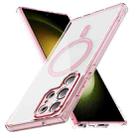 For Samsung Galaxy S23 Ultra 5G Airbag Magsafe PC Hybrid TPU Phone Case(Clear Pink) - 1