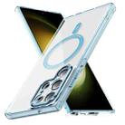 For Samsung Galaxy S23 Ultra 5G Airbag Magsafe PC Hybrid TPU Phone Case(Clear Blue) - 1