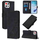 For T-Mobile REVVL 7 5G Crossbody 3D Embossed Flip Leather Phone Case(Black) - 1