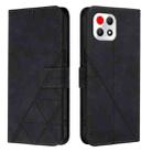 For T-Mobile REVVL 7 5G Crossbody 3D Embossed Flip Leather Phone Case(Black) - 2