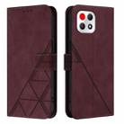 For T-Mobile REVVL 7 5G Crossbody 3D Embossed Flip Leather Phone Case(Wine Red) - 2