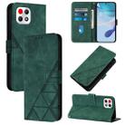 For T-Mobile REVVL 7 5G Crossbody 3D Embossed Flip Leather Phone Case(Dark Green) - 1