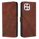 For T-Mobile REVVL 7 5G Crossbody 3D Embossed Flip Leather Phone Case(Brown) - 2