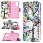 For Samsung Galaxy Note 20 Colored Drawing Pattern Horizontal Flip Leather Case with Holder & Card Slots & Wallet(Tree of Life) - 1