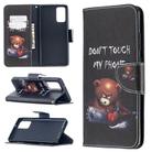 For Samsung Galaxy Note 20 Colored Drawing Pattern Horizontal Flip Leather Case with Holder & Card Slots & Wallet(Bear) - 1