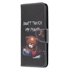 For Samsung Galaxy Note 20 Colored Drawing Pattern Horizontal Flip Leather Case with Holder & Card Slots & Wallet(Bear) - 2