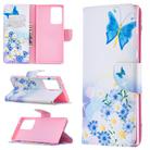 For Samsung Galaxy Note 20 Ultra Colored Drawing Pattern Horizontal Flip Leather Case with Holder & Card Slots & Wallet(Butterfly Love) - 1