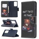 For Samsung Galaxy Note 20 Ultra Colored Drawing Pattern Horizontal Flip Leather Case with Holder & Card Slots & Wallet(Bear) - 1