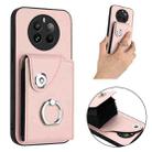 For Realme P1 Pro 5G India Organ Card Bag Ring Holder Phone Case(Pink) - 2