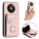 For Realme P1 5G India Organ Card Bag Ring Holder Phone Case(Pink) - 2