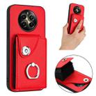 For Realme P1 5G India Organ Card Bag Ring Holder Phone Case(Red) - 2