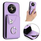 For Realme Narzo 70 Pro 5G India Organ Card Bag Ring Holder Phone Case(Purple) - 2