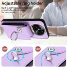 For Realme 13 Pro / 13 Pro+ 5G Organ Card Bag Ring Holder Phone Case(Purple) - 3
