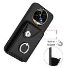 For Realme 13 Pro / 13 Pro+ 5G Organ Card Bag Ring Holder Phone Case(Black) - 2