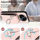 For Realme 13 Pro / 13 Pro+ 5G Organ Card Bag Ring Holder Phone Case(Pink) - 3