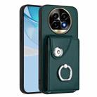 For Realme 13 Pro / 13 Pro+ 5G Organ Card Bag Ring Holder Phone Case(Green) - 1
