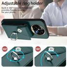 For Realme 13 Pro / 13 Pro+ 5G Organ Card Bag Ring Holder Phone Case(Green) - 3