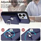 For Realme 14 / P3 5G / Neo7x Organ Card Bag Ring Holder Phone Case(Blue) - 3