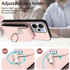 For Realme 14 / P3 5G / Neo7x Organ Card Bag Ring Holder Phone Case(Pink) - 3
