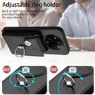 For Realme 14 Pro+ Organ Card Bag Ring Holder Phone Case(Black) - 3
