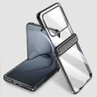 For Huawei nova Flip Integrated Clear Electroplating Spring Hinge Phone Case(Black) - 1