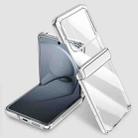 For Huawei nova Flip Integrated Clear Electroplating Spring Hinge Phone Case(Silver) - 1