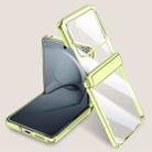 For Huawei nova Flip Integrated Clear Electroplating Spring Hinge Phone Case(Green) - 1