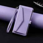 For iPhone 16 Pro Max Wallet Multi-card Slot Leather Phone Case with Lanyard(Purple) - 2