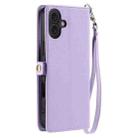 For iPhone 16 Plus Wallet Multi-card Slot Leather Phone Case with Lanyard(Purple) - 3