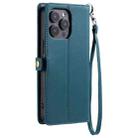 For iPhone 13 Pro Max Wallet Multi-card Slot Leather Phone Case with Lanyard(Green) - 3