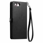 For iPhone 8 Plus / 7 Plus Wallet Multi-card Slot Leather Phone Case with Lanyard(Black) - 3