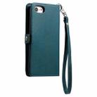 For iPhone SE 2022 / SE 2020 / 7 / 8 Wallet Multi-card Slot Leather Phone Case with Lanyard(Green) - 3