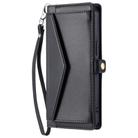 For iPhone 16e Wallet Multi-card Slot Leather Phone Case with Lanyard(Black) - 2