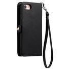For iPhone 16e Wallet Multi-card Slot Leather Phone Case with Lanyard(Black) - 3
