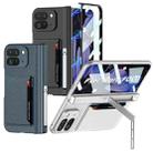 For Google Pixel 10 Pro Fold GKK Integrated Fold Hinge Card Slot Phone Case with Holder(Black) - 2